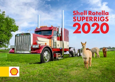 Steve Schutjer’s 2006 Peterbilt 379 graces the cover of the 2020 Shell Rotella SuperRigs calendar.