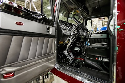 The truck’s interior is unique to the 379X model.
