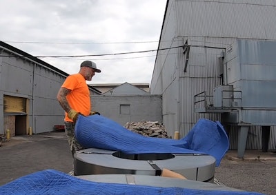 New York-based Fredrick Claxton, flatbedder with small fleet I-65 Transport in Indiana, also heads up with the Stoop Family of truckers the Truckers Feeding the Homeless initiative.