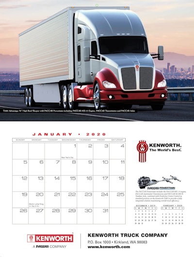 Two 2020 Kenworth calendars are now available to order.
