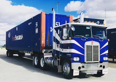 After: A look at Chad Keegan’s 1983 Kenworth K100 after more than a year of work he put into it.