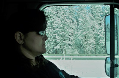 Kim Bourne pictured in 2009, during her time hauling.