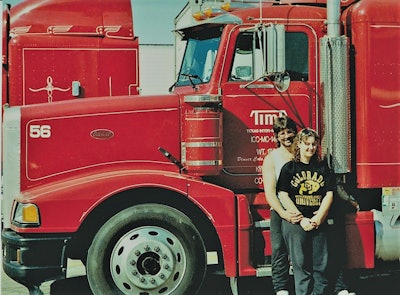 Danny and Cindy in their early years hauling togher (picture from 1990)