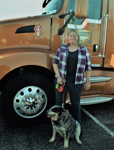 As with advancing driver-assist techs in chaotic on-highway situations and wild weather, perhaps, the real world intrudes on podcast recordings, too. While I spoke with Desiderato, Bubba here, her trusty ride-along dog, was startled by a deer or other animal near the Virginia home the owner-operator keeps today (where she’s in the process of relocating permanently after decades on Long Island, N.Y.). Hear him bark toward the tail end of the audio, where I also ask: Ever had your business impersonated by a scammer with a broker? Desiderato and a vigilant broker recently had just such an experience. How such a scam runs: An individual misrepresents him- or herself as an independent to a broker in hopes of getting the load and a fuel advance, then disappearing into the ether. If you’ve ever been involved in an investigation of such a scam, leave a message on our podcast line at 530-408-6423 — we’d love to hear from you about the experience.