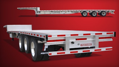 Fontaine’s new three-axle aluminum Revolution stepdeck trailer.