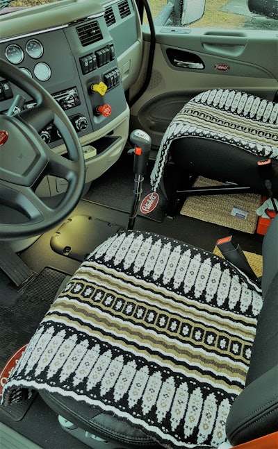 Bielucki plans to swap out the steering wheel with a custom wheel, and otherwise keep everything inside the cab in good working order as usual.