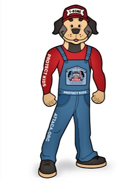 Also in the podcast, Timms details the dog, which he called T-Bone, who was perhaps his biggest source of comfort amid his abusive home life from ages 6 to 10. This illustration, he says, is serving as something of a prototype for a potential ATTACA mascot he hopes to turn into a plush toy to at once offer a level of comfort to any child who needs it and also continue to spread the organization’s message.