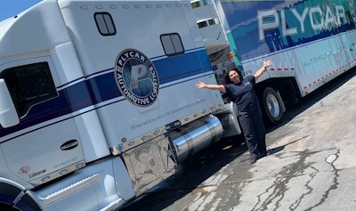 Ten years ago, Duran got started with FedEx Express as a courier, then transitioned into Class 8s in 2014. She has experience driving limos, buses, charter buses and everything in between. Today, she hauls enclosed car carriers for Plycar Transportation, based in Kings Park, N.Y.