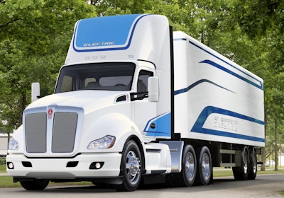 Kenworth is partnering with Meritor on electric powertrain development for its T680E battery-electric trucks.