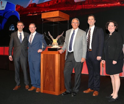 Pictured from left to right: Kevin Baney, Kenworth general manager and Paccar vice president; Jordan Papé, Papé Group, Inc. CEO; Dave Laird, Papé Kenworth president; Lance Jorgensen, chief financial officer of The Papé Group; and Laura Bloch, Kenworth assistant general manager for sales and marketing.