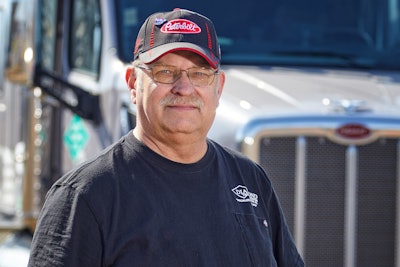 Kevin Kocmich recalls an incident where his focus on the road, backed with years of safe driving, enabled him to avoid a probable fatal accident when he came upon a freak situation in the highway. Kocmich is leased to Diamond Transportation System. (Photo by Paul Hartley/ADD Media)