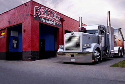 The Peterbilt owned by Steven Landry, of Assumption Parish, Louisiana, was leased to L&B Transport when he brought it to the 2007 Great American Trucking Show.