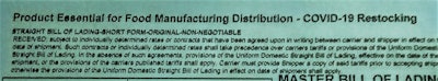 Freight bills, it’s recommended, should include explicit language noting they are emergency-related shipments. Read more about the guidance that is available via this late-March analysis.