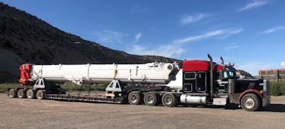 This piece of a crane is one of many heavy hauls Randy Cunha has made. He’s spent much of his history running under his own carrier authority, used off and on since 1984.