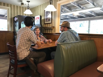 For Episode 4, Paul Marhoefer, right, and producer Ian Coss talked with Derby City South Truck Plaza owner Evelyn Mitchell about her decades’ worth of history with building, owning and running the independent stop.