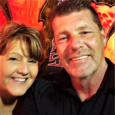 Owner-operator Darrell Muller with his wife and business partner, Renae