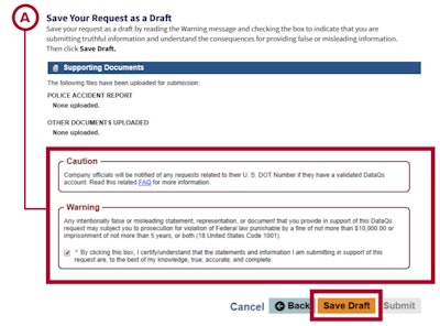 If at any point as you collect documentation you get stuck waiting on materials, you can always save your request for a crash review as a draft before submitting it finally, and come back to it later.