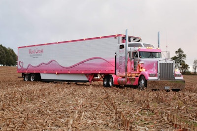 Eva Knelsen’s 2018 Kenworth W900L and 2018 Wabash reefer won People’s Choice and 2015-2020 Combo in the 2020 Virtual Walcott Truckers Jamboree Super Trucks Beauty Contest. (Photos courtesy Iowa 80 Group)
