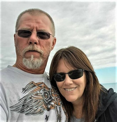 The author of this story, Clifford Petersen, with his wife Nancy Petersen, in happy times during a trip together in the truck to the Washington coast.