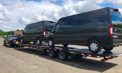 An example from that series of loads — Desiderato may end up specializing in such vehicles over time, though the flatbed offers plenty versatility in types of freight to haul.