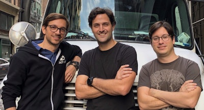 From left, SmartHop cofounders Joaquin Brillembourg (COO), Guillermo Garcia (CEO), and Miguel Sucre (CTO)