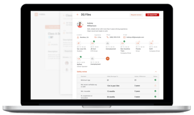 Pictured: A Driver Profile example within the platform. “Through full-time employment, driver-centric products, and training opportunities, we want to inspire drivers to look at their job as a skilled trade with huge upside,” Nguyen Le said.