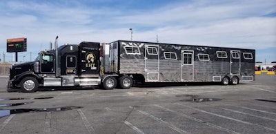 Entered in the Working Combo 2015 & Older class is this 2008 Kenworth T800 entered by Su Schmerheim and owned by Kyle Ecclestone.