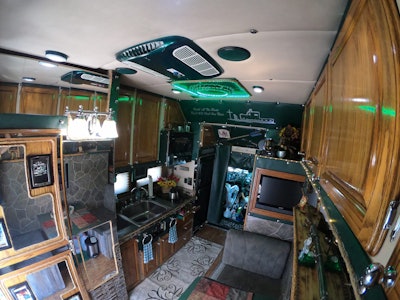 Daniel and Phyllis Snow's 1996 Freightliner Classic XL interior
