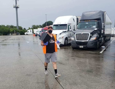 During May and June, a network of drivers, many of them independent owner-operators, hit truck stops across the country to deliver more than 10,000 boxes of masks, gloves, hand sanitizer, snacks and more to drivers on the road.