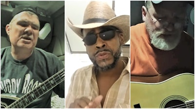 The three finalists in the Trucker Talent Search finale, which will be broadcasted live on Overdrive‘s Facebook Page at 8 p.m. EST, include, from left: Freddy French, Paul Cullers and John Malayter.
