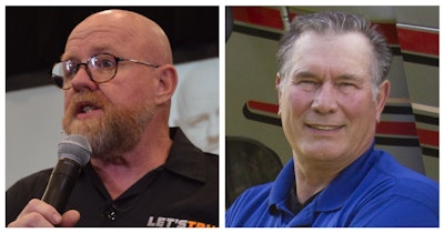 Owner-operator coaches Kevin Rutherford, left, and Gary Buchs answered questions about best practices in Overdrive‘s Partners in Business webinar.