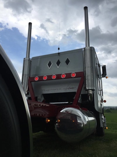When adding a new rear end to the truck, Donovan stretched the cab to 240 inches.