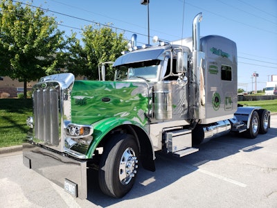The couple got the idea to use green for the flames and other accents after the truck came in, and they saw a green toolbox sitting next to the truck in a shop.
