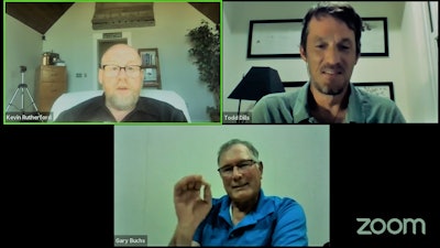The talk featuring Rutherford (shown top left) and Buchs (bottom) was broadcast to Overdrive’s Facebook page live, as part of Overdrive’s GATS Week series of events the last full week of August. The talk was also part of our long-running Partners in Business seminar series. The PIB program includes an owner-operator business manual produced in conjunction with business services firm ATBS. PIB is sponsored by TBS Factoring Service.