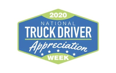 National Truck Driver Appreciation Week is being held through Saturday, Sept. 19.