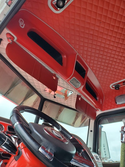 Sam Redmon has dedicated his truck, both inside and out, to the Oklahoma Sooners.