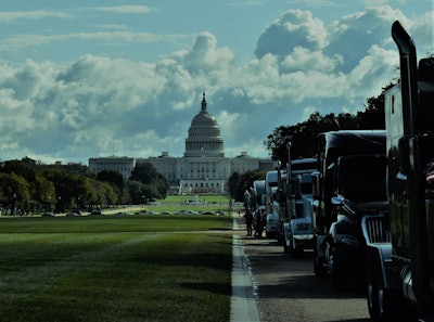 The scene looking toward the Capitol building this morning.
