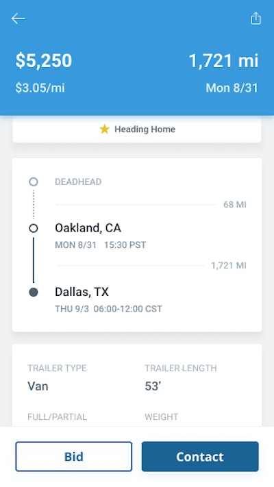 All loads within the platform must include key points of information, including pick/drop times, dates, commodity, weight and an offer rate. “All of those have to be posted in the load information or we will reject the load,” said KT’s Aman Shahi. At once, tapping into brokerage partners’ Transportation Management Software systems means a fair amount of automation for maintenance of load listings.