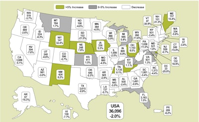 NHTSA’s 2019 fatal crash stats show a decrease in fatalities in 25 states, plus D.C. and Puerto Rico.