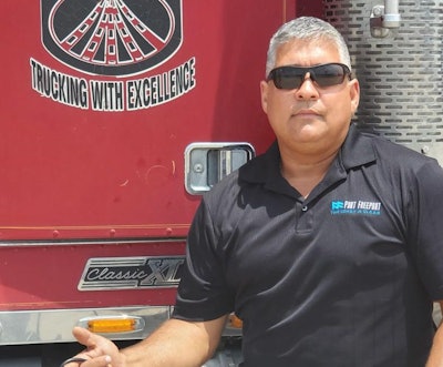Owner-operator Al Montano runs CDR Transportation Services out of Houston. He’s pictured here with his 2007 Freightliner Classic.