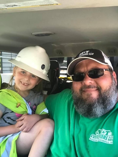 Owner-operator Matt Tabor and “my sidekick,” he said.