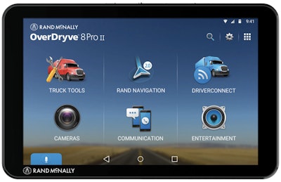 Rand McNally introduced Thursday its new OverDryve 8 Pro II device.