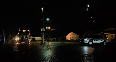 Night 1 of That’s a Big 10-4 on D.C. at the Fredericksburg, Virginia, fairgrounds, the convoy set to roll out and up I-95 toward D.C. at 11 p.m., Oct. 1.