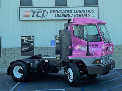 breast cancer awareness-themed Kalmar Ottawa yard spotter