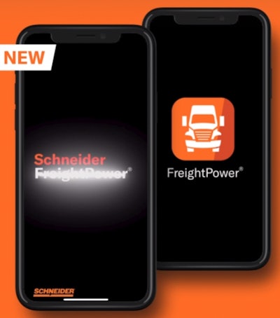 Schneider Logistics’ FreightPower app is functional on iOS- and Android-powered devices.