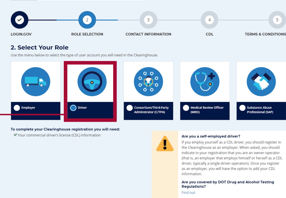 A stepbystep look at DOT Clearinghouse selfcheck process Overdrive