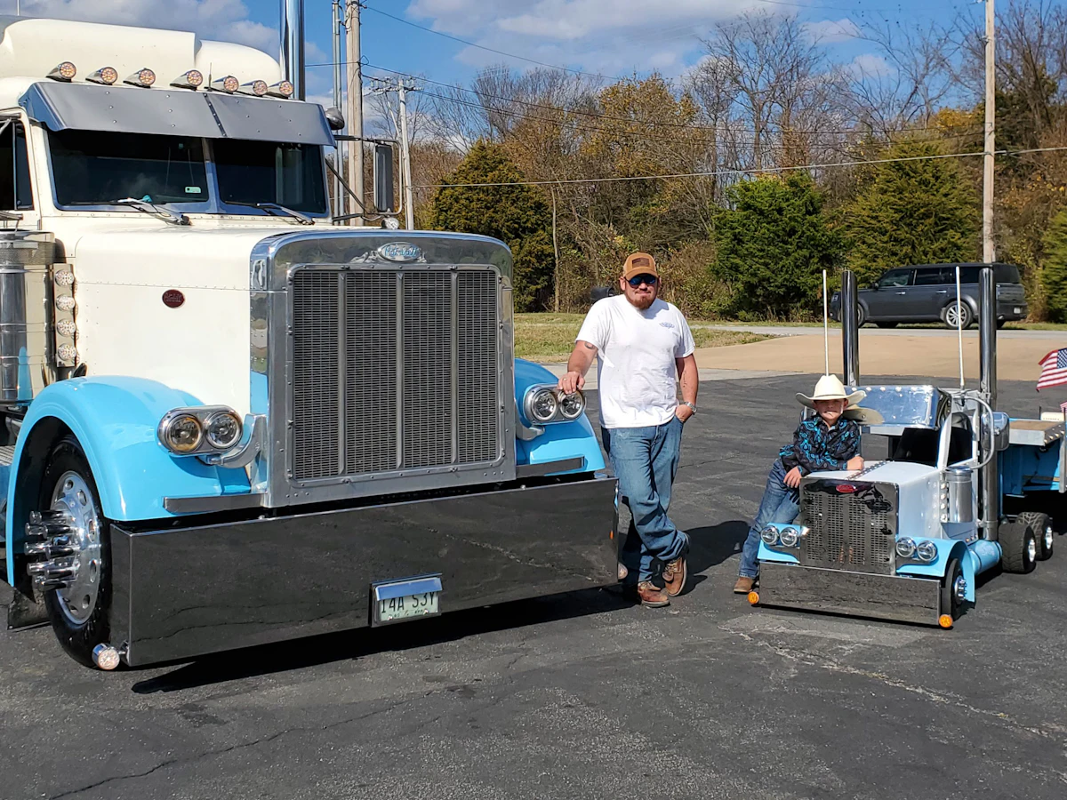 Rooster Davis and his miniature Peterbilt replica, WeePete | Overdrive