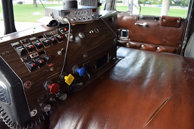 Extensive work on the interior to reconstruct the rig’s doghouse, which was in bad shape, Soeth says, offered the opportunity to learn “how to fiberglass” in efforts to shape the underlying structure.