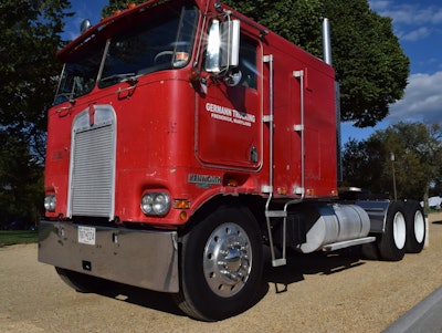 Also in the podcast: A taste of an interview I did with owner-operator Germann Soeth out of Frederick, Maryland, with mostly dump work and principally in a 1998 Kenworth W900. When I caught back up with owner-operator Soeth in October, though, he was showing this 1976 vintage Kenworth cabover. He was, interestingly enough, getting ready to put it into service hauling loads after its long retirement, given a significant breakdown with his 1990s conventional. Find out how he took the rig from scrap yard to working order over the course of a few years here.