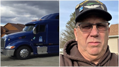 Owner-operator Robert Boyle and his 2007 Peterbilt 387